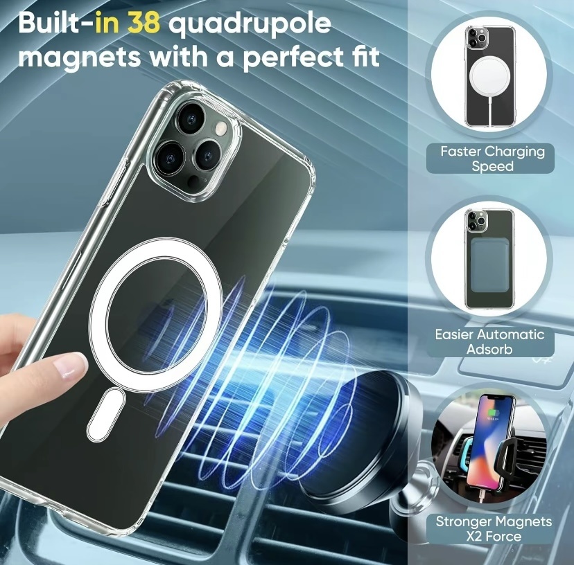 For Phone 15 14 Plus, Pro, Pro Max Case, Compatible With MagSafe, Shockproof Military - Grade Protection, Magnetic Phone Case For Phone 15 14 Plus, Pro, Pro Max, Classic Hybrid Case - Image 4