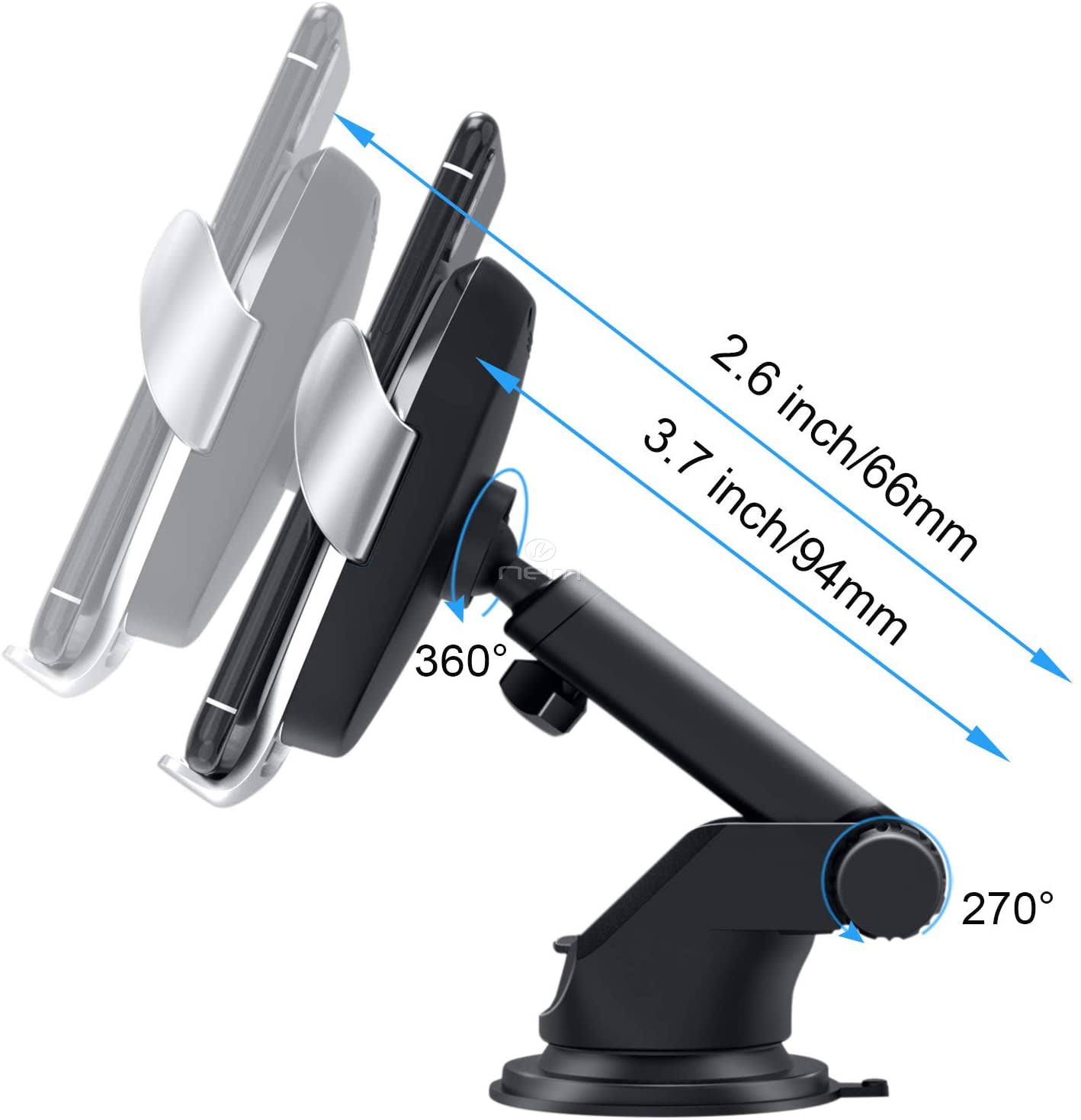 Universal Wireless Car Phone Charger Mount Holder Automatic Clamping - Image 4