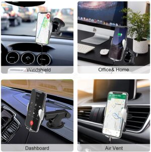 Universal Wireless Car Phone Charger Mount Holder Automatic Clamping - Image 5